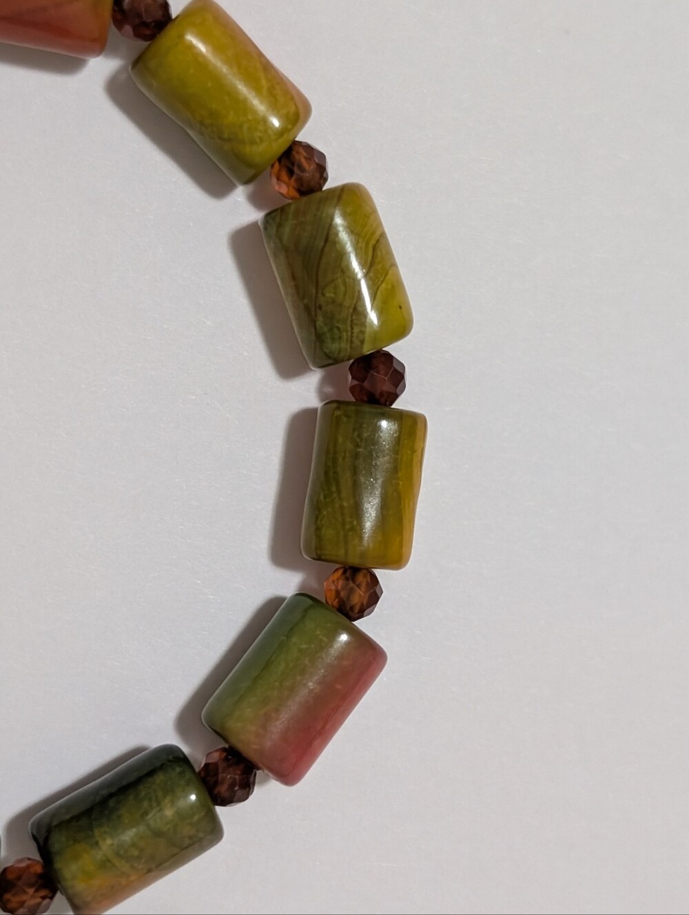 Agate/Garnet Bracelet - Picture 3 of 8